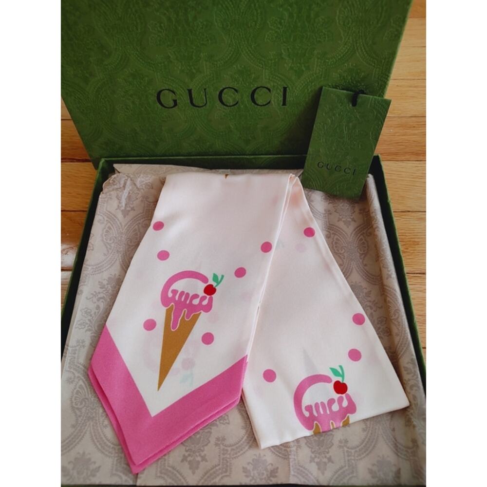 Gucci Ice Cream Cosmogonie neck bow bandeau new w/box